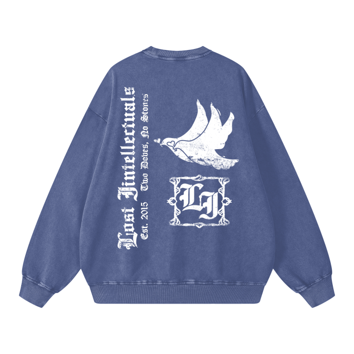 LI Two Doves Crewneck Sweatshirt (Levi Blue)