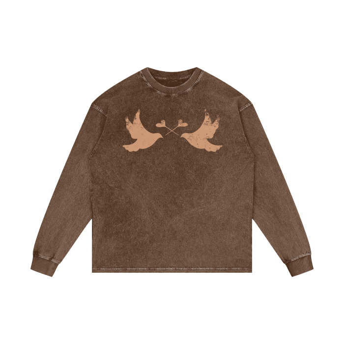 LI Two Doves Long Sleeve (Chocolate Brown)