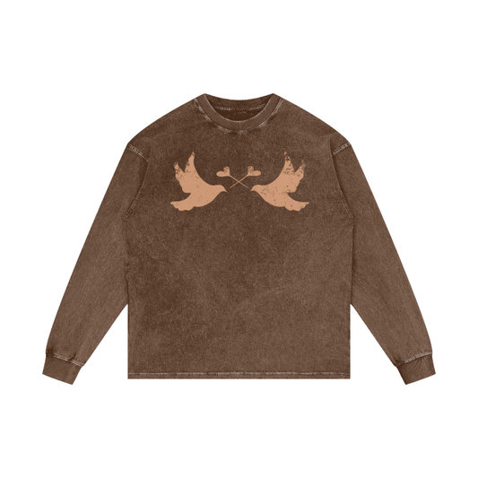 LI Two Doves Long Sleeve (Chocolate Brown)