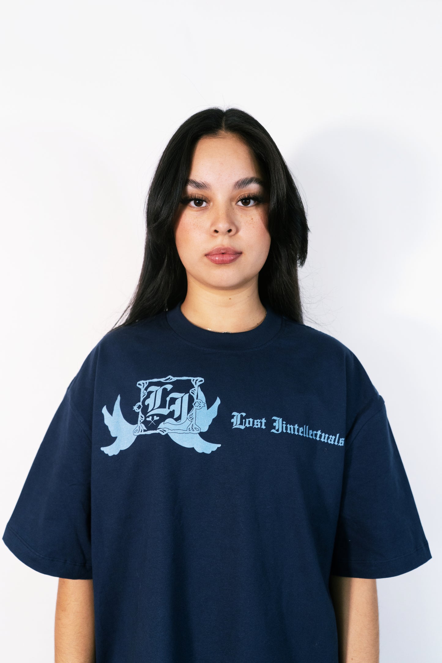 LI Foundation Shirt 3 (Cut Bottom) (Navy)