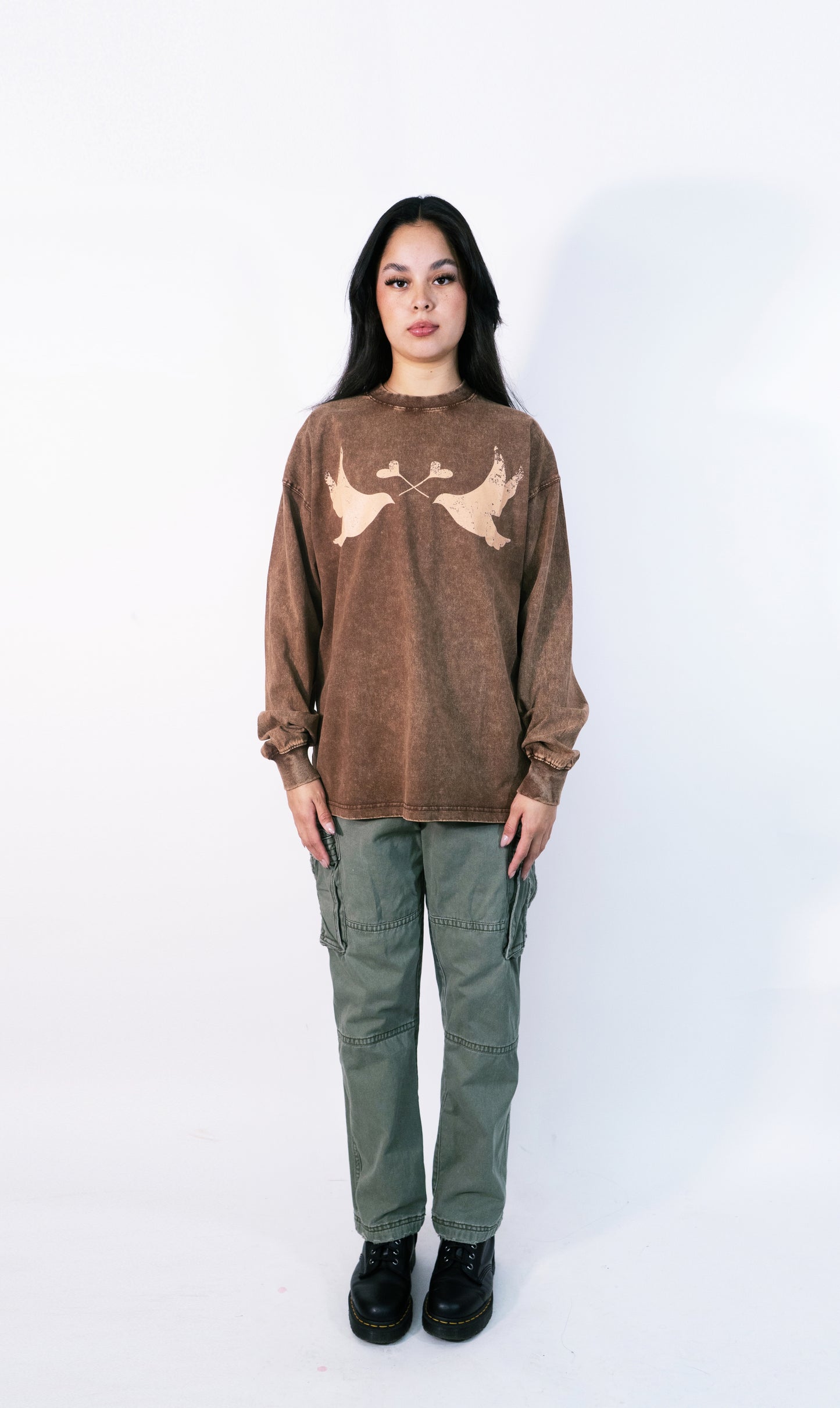 LI Two Doves Long Sleeve (Chocolate Brown)