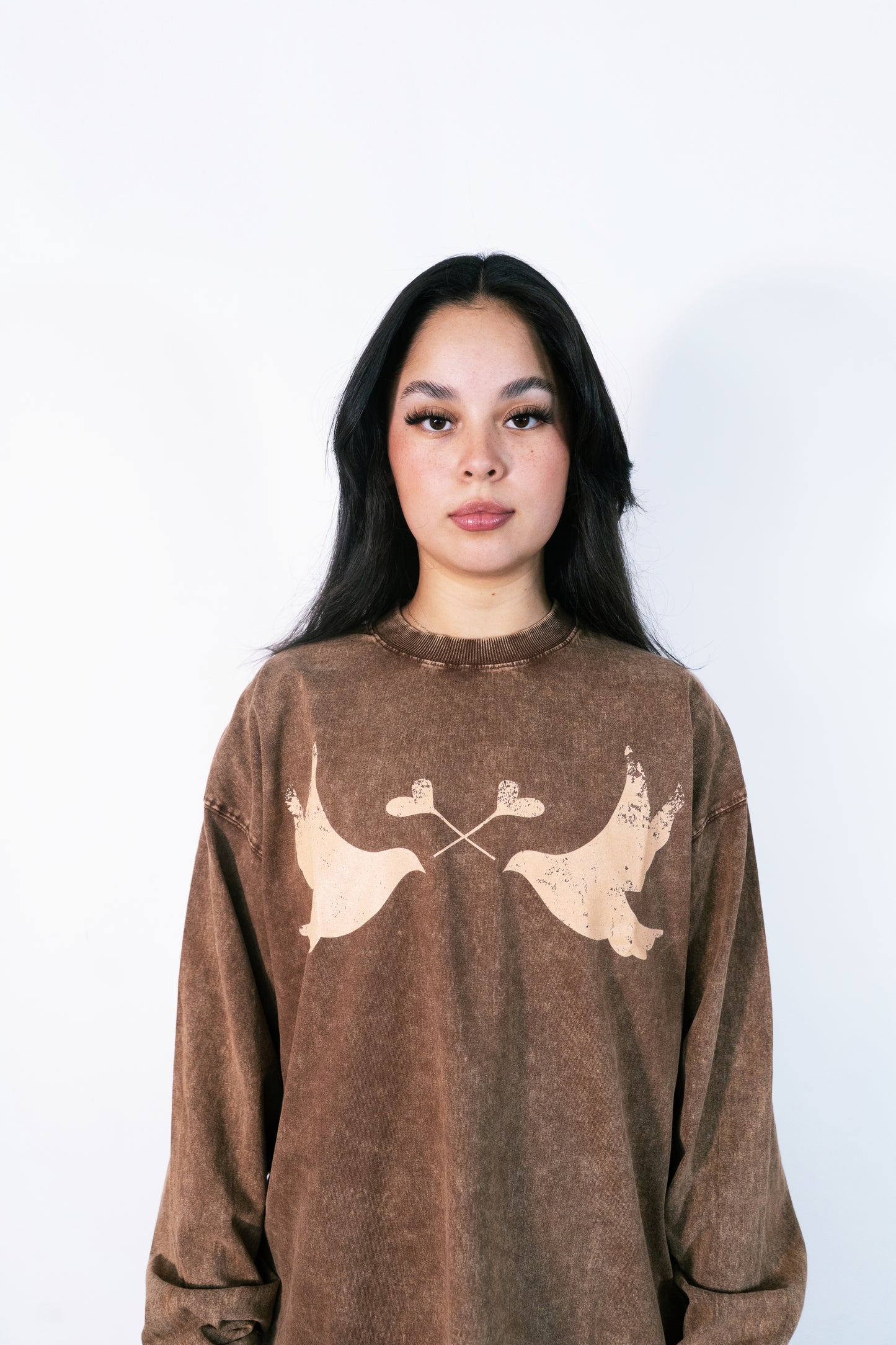 LI Two Doves Long Sleeve (Chocolate Brown)