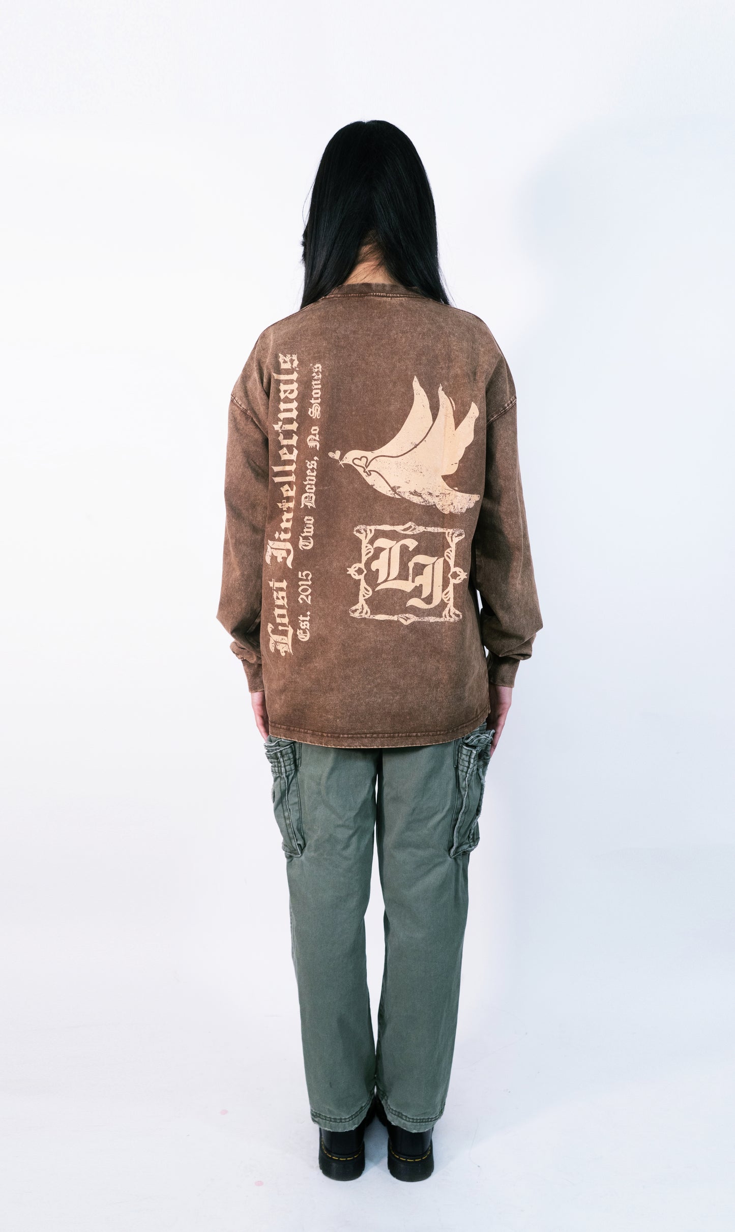 LI Two Doves Long Sleeve (Chocolate Brown)