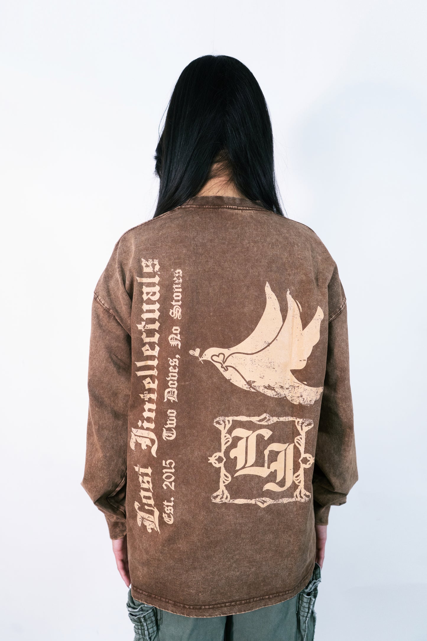 LI Two Doves Long Sleeve (Chocolate Brown)