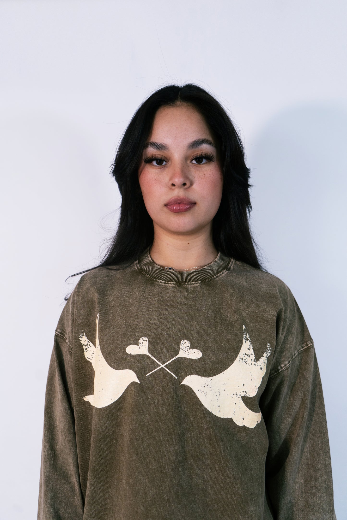 LI Two Doves Long Sleeve (Wartime Green)