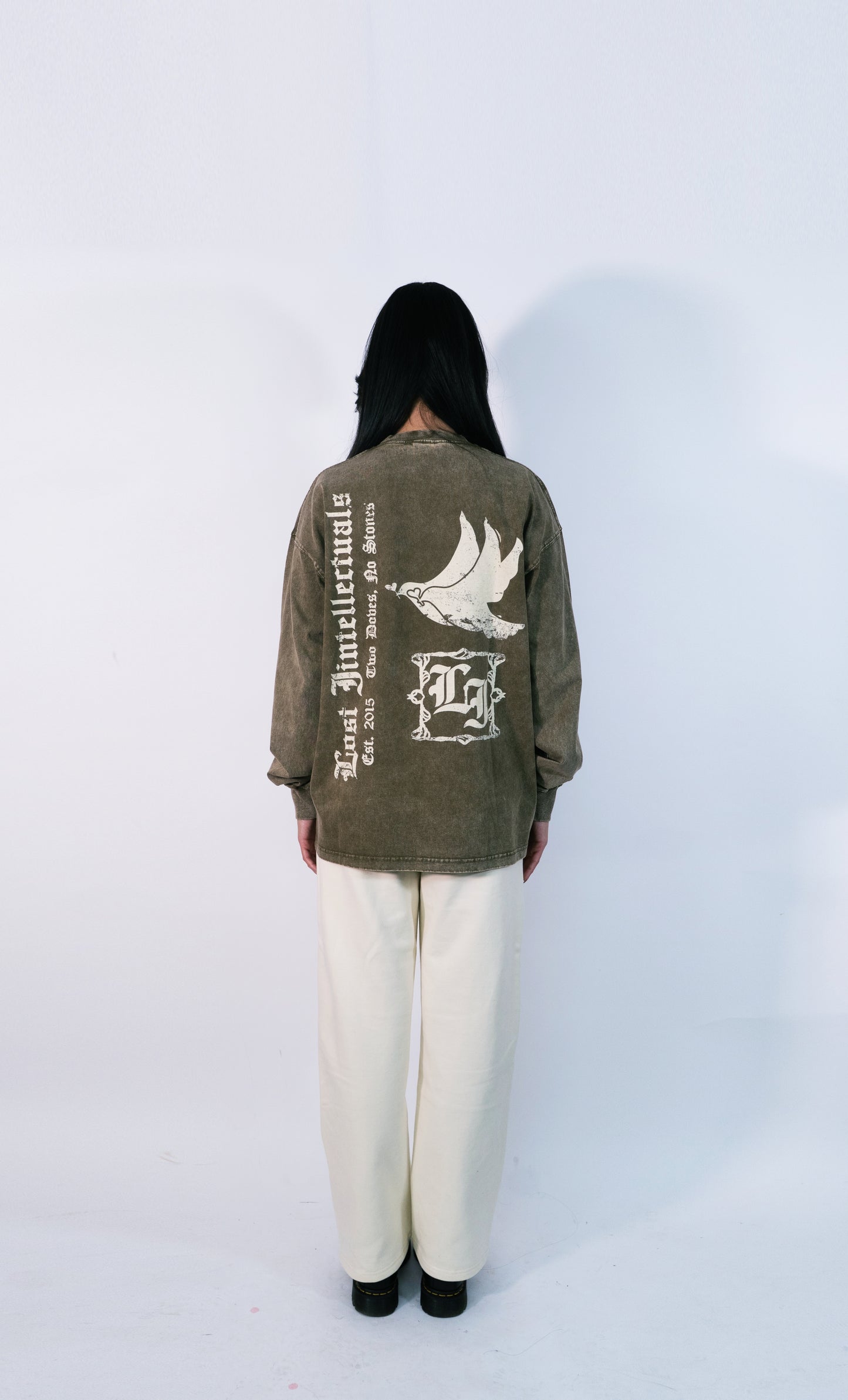 LI Two Doves Long Sleeve (Wartime Green)