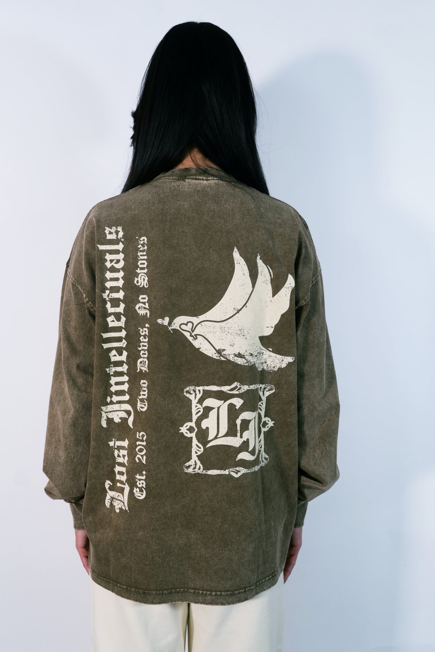 LI Two Doves Long Sleeve (Wartime Green)