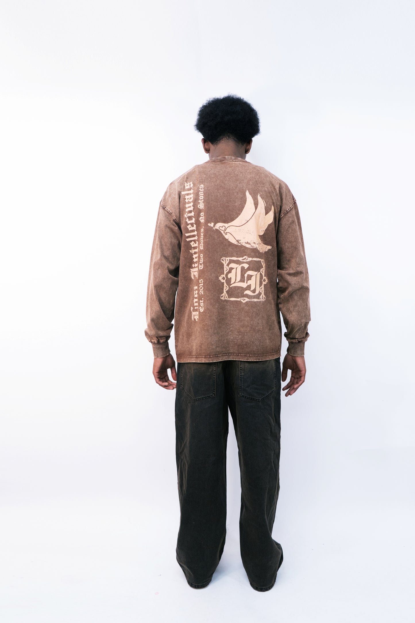 LI Two Doves Long Sleeve (Chocolate Brown)