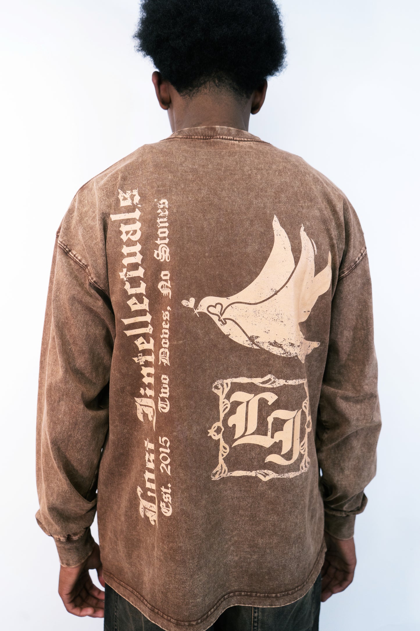 LI Two Doves Long Sleeve (Chocolate Brown)