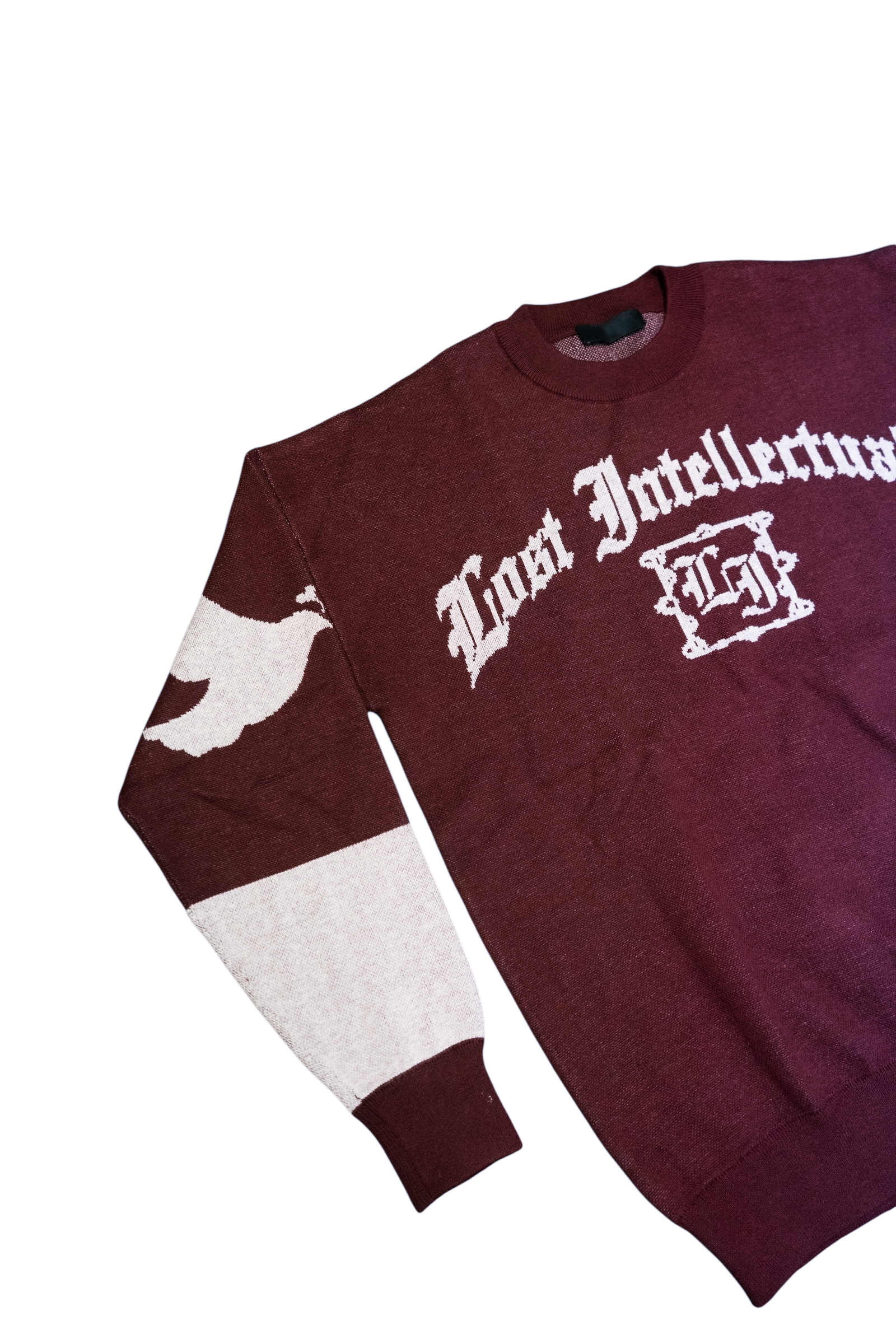 LI Committee Knit Sweater (Burgundy/Cream)