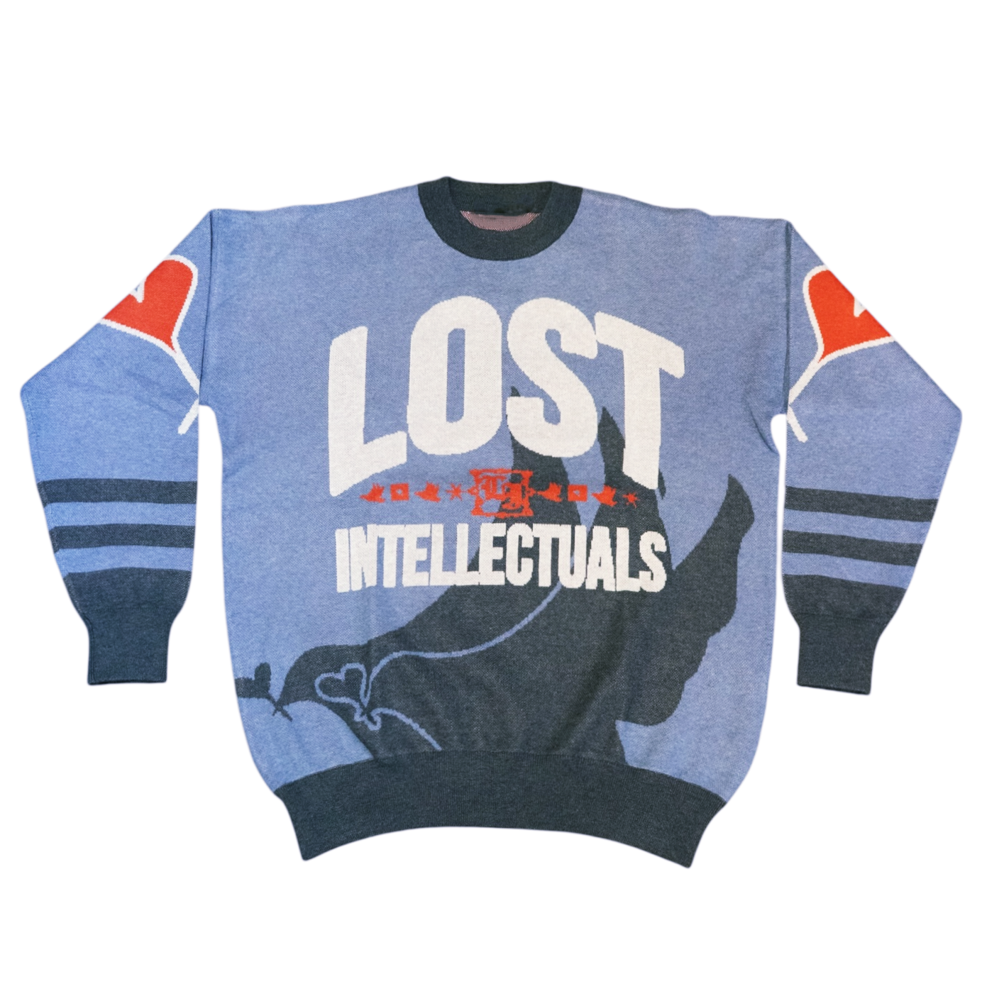 LI Two Doves Knit Sweater (Denim Blue/Navy Blue)