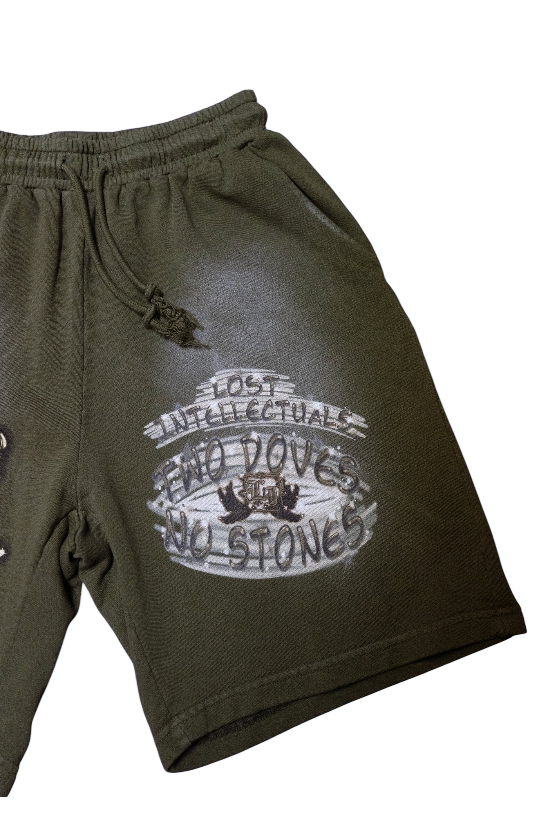 LI Air Brush Sweatshorts (Army Green)