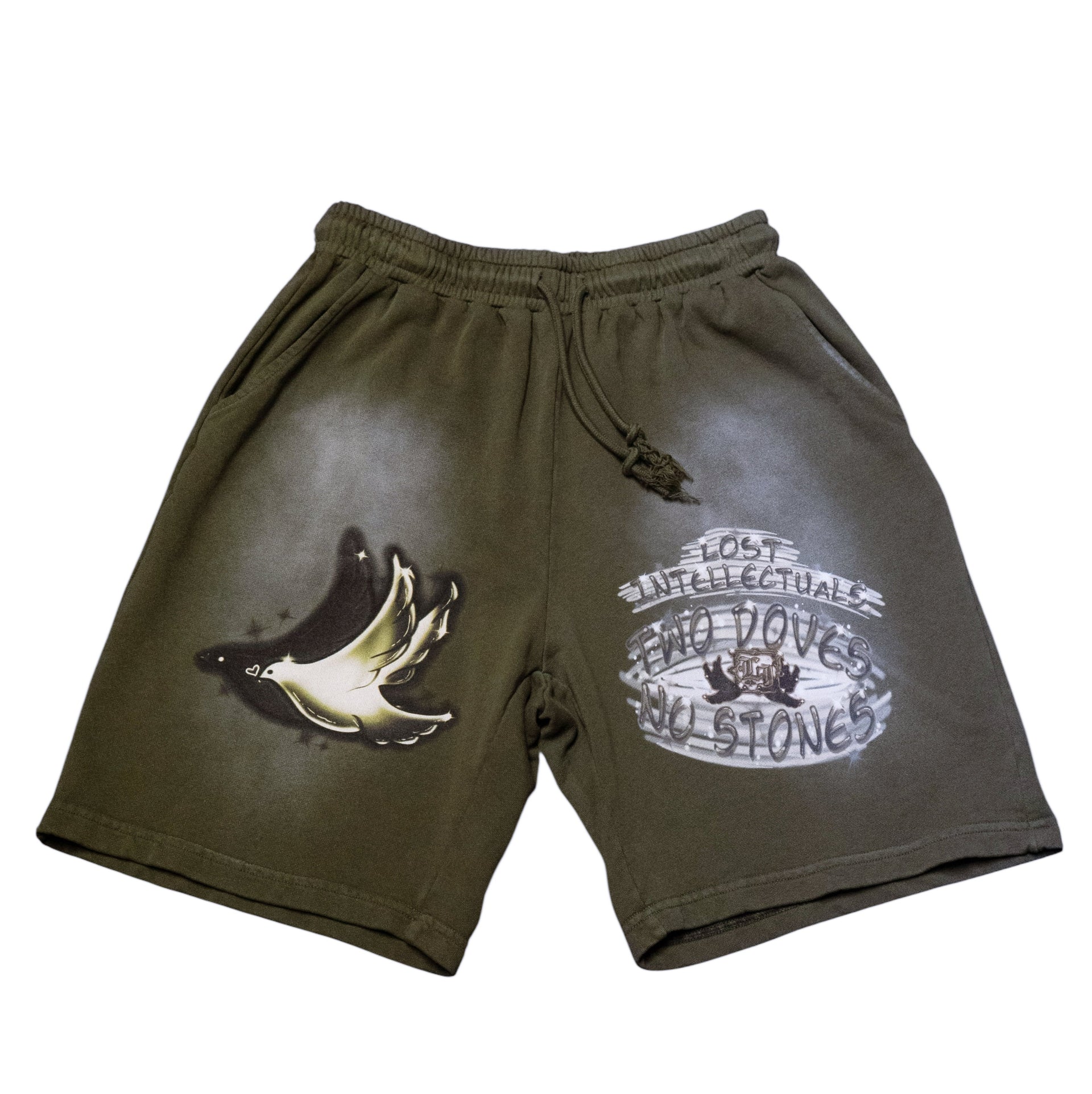 LI Air Brush Sweatshorts (Army Green)