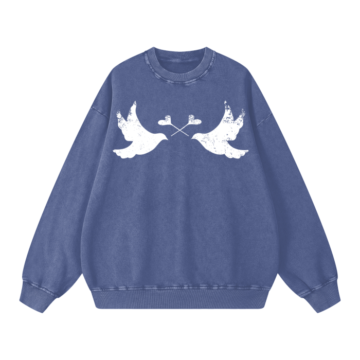 LI Two Doves Crewneck Sweatshirt (Levi Blue)